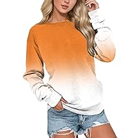 Womens Tops Casual Long Sleeve Sweatshirt Casual Round Neck Loose Pullover Autumn Sweatshirt Tops Casual Long Sleeve