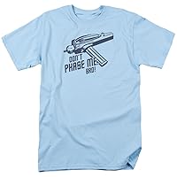 Star Trek Franchise Humor Funny Don't Phase Me, Bro! Phaser Adult T-Shirt Tee Blue
