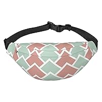 Colorful Triangles Pattern Belt Bag for Men Fashionable Crossbody Fanny Pack for Women Waist Bag with Adjustable Strap