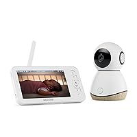 Maxi-Cosi See Pro 360 Baby Monitor with CryAssist™ AI Cry Translation, 2K HD camera with PTZ, Secure Non Wi-Fi 5 inch parent unit, 10 hour battery, 2.4GHz/5.0GHz WiFi, Soothing Lullabies, 2-way audio