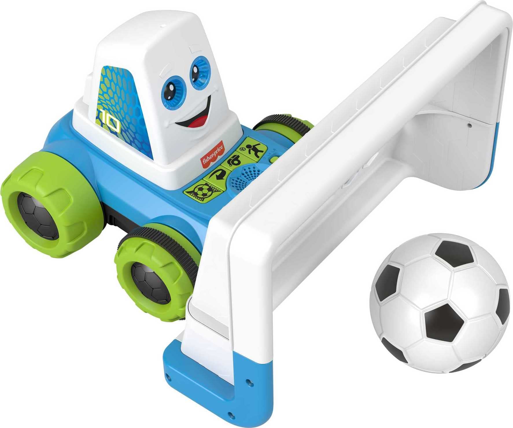 Fisher-Price Electronic Soccer Game Goaldozer Motorized Net with Lights & Sounds for Preschool Sports Play Ages 3+ Years