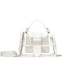 KOOIJNKO Clear Shoulder Bag Purse 2 in 1 Transparent Crossbody Bag Jelly Handbag