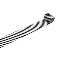 カモ井加工紙 Kamoi Kakoshi MT5W380 Masking Tape, 1 Piece, Deco, Stripe, Black, 2.0 inches (50 mm) Width x 23.4 ft (7 m) Roll