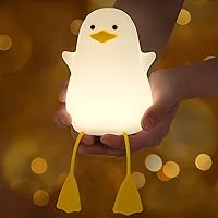 Duck Night Light,Benson Duck lamp,Cute Duck Night Light for Kids with Warm Color & Dimming Function, 1200mAh Rechargeable Duck Baby Night Light with 20' Timer & Touch Control, Warm White