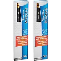 Paper Mate Mirado Black Warrior Woodcase Pencil Nontoxic, HB #2, Black Matte Barrel, Dozen, Sold as 2 Packs of 12, Total of 24 Each (PAP2254)
