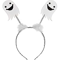 amscan Glittery White Ghost Headbopper - Child Size (1 Count) - Perfect Costume Accessory for Spooky Fun & Parties