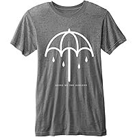 Bring Me The Horizon T Shirt Umbrella Official Unisex Charcoal Grey Burnout Size XL