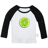 Fruit Lime Cute Novelty T Shirt, Infant Baby T-Shirts, Newborn Long Sleeves Graphic Tee Tops