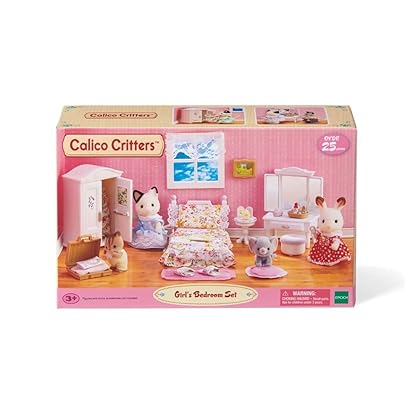 Calico Critters Deluxe Floral Bedroom Set , Lavender