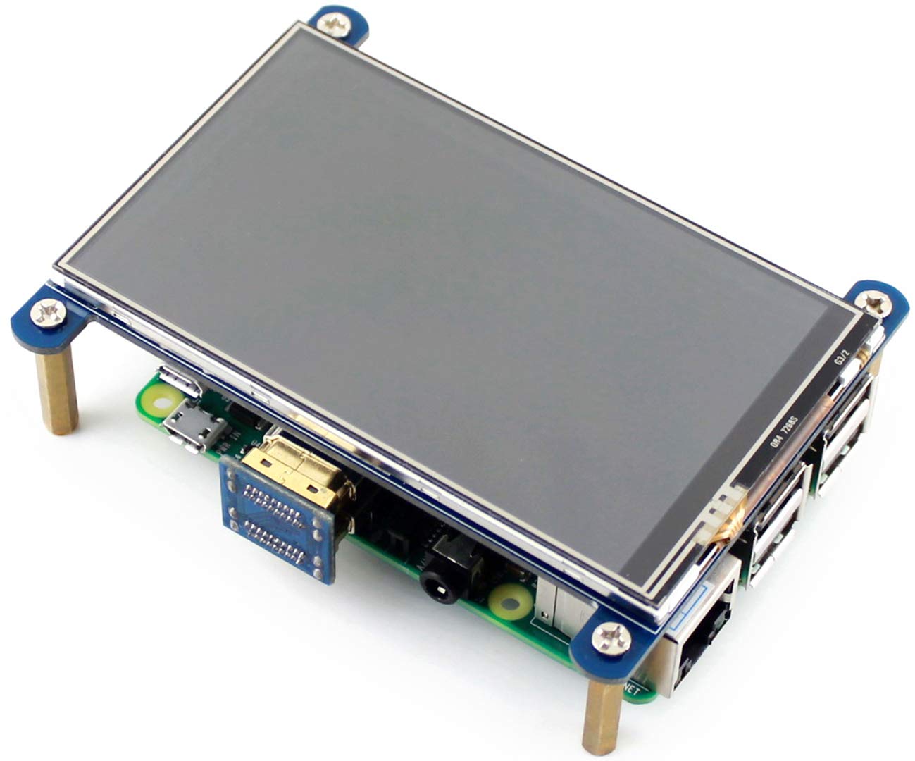 waveshare 4 inch HDMI LCD IPS Display 800x480 Resolution Resistive Touch Screen Interface for Raspberry Pi 4 B/3 B/3 B+/2 B/B+/B Zero W