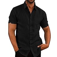 Mens T-Shirts,Men Split Short Sleeve Button Down Shirt Lapel Solid Color Casual Beach Blouse