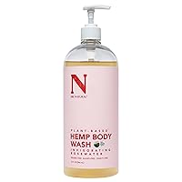 Hemp Body Wash, Rose, 32 oz - Pure Plant-Based Body Wash - Deep Cleansing and Moisturizing with Organic Shea Butter - Enriched with Hemp Seed Oil - Suitable for Sensitive Skin