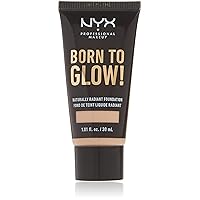 NYX PROFESSIONAL MAKEUP Born To Glow Naturally Radiant Foundation, Medium Coverage - Light