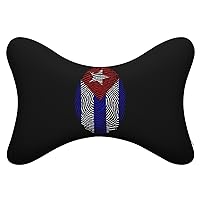 Cuba Flag Finger Car Headrest Pillow 2pcs Memory Foam Neck Pillow Neck Support Pillow for Camping and Traveling