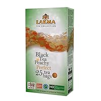 Lakma Black Tea with Peach & Mango - 25 Tea Bags (24 Pack - 600 Tea Bags total)