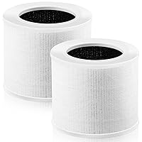Improvedhand Core Mini Replacement Filter for LEVOIT Air Purifier Core mini-rf, 3-in-1 Pre, H13 True HEPA, Activated Carbon Filtration System, Pack of 2