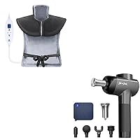 BOB AND BRAD X6 Pro Massage Gun and Electric Heating Pad for Back Neck and Shoulders