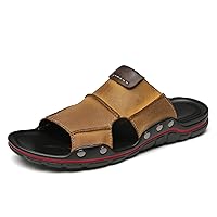 flip flop,Summer Leather Slides Flat For Men Slippers Casual Black Palm Slide Slipper Outdoor
