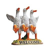 Design Toscano JQ6260 Delightful Dancing Ducks Welcome Sign Garden Statue, 11