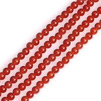 GEM-Inside Carnelian Red Agate 4mm Gemstone Loose Beads Natural Round Crystal Energy Stone Power for Jewelry Making 15 Inches