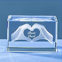 3D Crystal Gifts for Dad Birthday for Dad Men Husband Grandpa, Best Dad Gifts, Novelty Gifts for Dad from Daughter Son