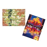 Two Plastic Jigsaw Puzzles Bundle - 1200 Piece - Smart - Sweet Home and 1200 Piece - ペい - Floating Lantern Festival [H2370+H2413]