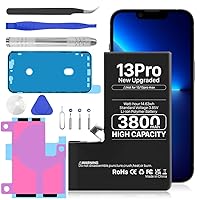 3800mAh Replacement Battery for iPhone 13 pro, Upgrade Extra High Capacity Replacement Battery for iPhone 13 pro（A2483 A2636 A2638 A2639 A2640） with Pro Replacement Tool Kit