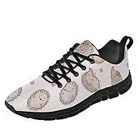 Hedgehog Shoes for Women Men Running Walking Tennis Breathable Lightweight Sneakers Animal Shoes Gifts for Men Women
