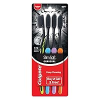 Colgate Slim Soft Charcoal Toothbrush (Buy 2 Get 2 Free) - 4 Pcs