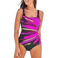 Teen Bathing Suits for Girls 14-16 One Piece Woman Swimsuit Swimsuit Thong Colorful Tricolor Printed Tankini