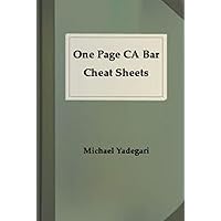One Page CA Bar Cheat Sheets - REMEDIES One Page CA Bar Cheat Sheets - REMEDIES Kindle