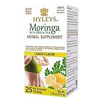 Hyleys Tea Moringa Oleifera and Green Tea with Lemon Flavor - 25 Tea Bags (12 Pack - 300 Tea Bags total) (Miracle Tree Tea)