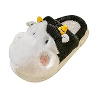 Kids Baby Boys Girls Winter Slippers Cartoon Cow And Sheep Cartoon Print Non Slip Home Indoors Cute House Shoes Girls