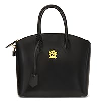 Pratesi Leather, Leather Bag for Women Versilia R Woman Bag - Radica Black