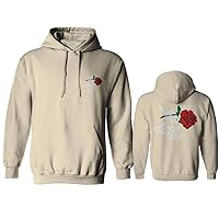 VICES AND VIRTUES Good Vibe Red Rose Flowers Bones Hand Shaka Cool Vintage Hipster Hoodie