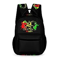 Lion Reggae Jamaica Travel Laptop Backpack Durable Computer Bag Daypack for Men Women