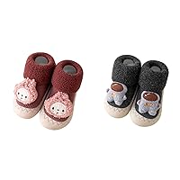 Infant Toddle Footwear Winter Toddler Shoes Soft Bottom Indoor Non Slip Warm Cartoon Animal Floor Socks Shoes 8 Month Old Baby Girl Clothes
