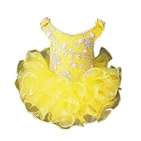 Baby Girls' Cupcakes Princess Beaded Short Pageant Dresses