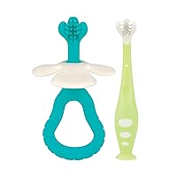 2-Piece Infant Toothbrush Training Set with Easy Grip Handle - 6+ Months