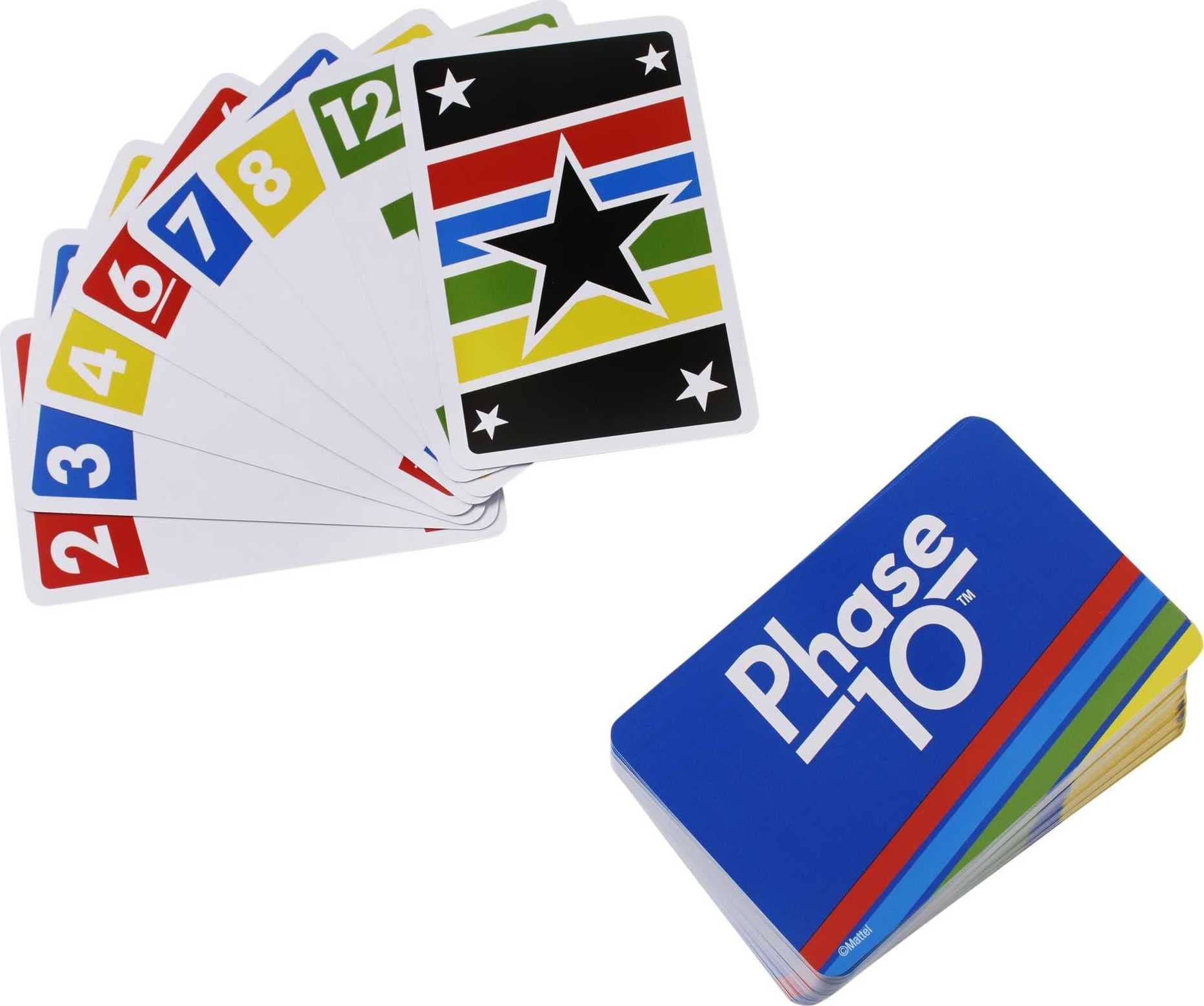 Mattel Games Phase 10 Card Game for Families, Adults and Kids, Challenging & Exciting Rummy-Style Play in a Storage Tin (Amazon Exclusive)