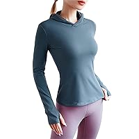 Women's Yoga Long Sleeves Stretchy Thumb Hole Running Sportswear Workout Thin Lightweight Jacket
