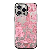 CASETiFY Compact Case for iPhone 15 Pro Max [2X Military Grade Drop Tested / 4ft Drop Protection] - Cheetah Paradise Pink - Clear Black