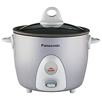 Panasonic SR-G06FGL Rice, Steamer & Multi-Cooker, 3-Cup, 3 cups uncooked/6 cups cooked, Silver