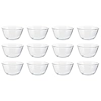 SIMAX SI32 (6616/FR) Small Bowl, Clear, 16.9 fl oz (500 ml), Heat Resistant, Mixing Bowl, 12 Pieces