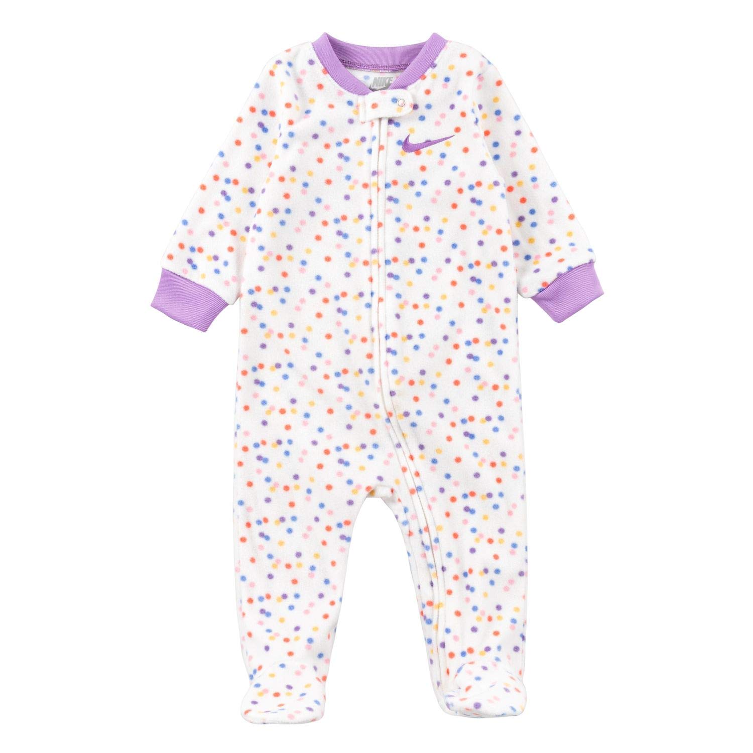 Nike Baby`s Dot Microfleece Full Zip Footed Coverall