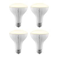 Smart Bulb, Zigbee Hub Required, Smart Light Bulb Works with Alexa, Google Home, SmartThings, Homekit and Siri, BR30 Dimmable Flood Light Bulb for Cans, Soft White 2700K, 650 LM, 9W, 4 Pack