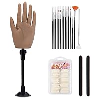YEEFAIRY Silicone Practice Hand for Acrylic Nails With 528pcs Nail