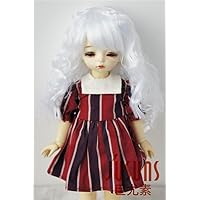 JD041 6-7'' 1/6 YOSD Synthetic Mohair Doll Wigs 16-18CM White Soft Sobazu BJD Doll Wigs 6-7'' Doll Accessories