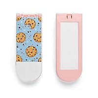 Biscuit with Chocolate Chips Cute Clip Fill Light for Phone Holder Front Light with 3 Light Modes Makeup Mirror