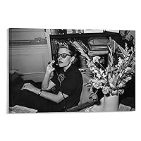 HGYTSCXX First Lady Eva Peron Black And White Portrait Quotes Inspirational Poster (6) Canvas Poster Wall Art Decor Living Room Bedroom Printed Picture